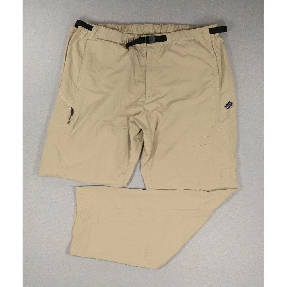 Patagonia Mens Gi III Hiking Pants Tan Khaki Nylon Belted XL